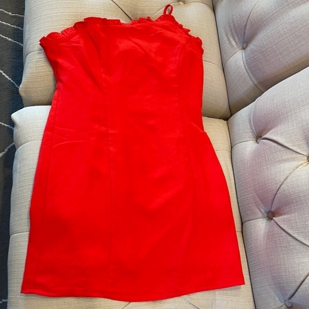 𝅺NWT Forever 21 Red Body Con Dress Spaghetti Strap
